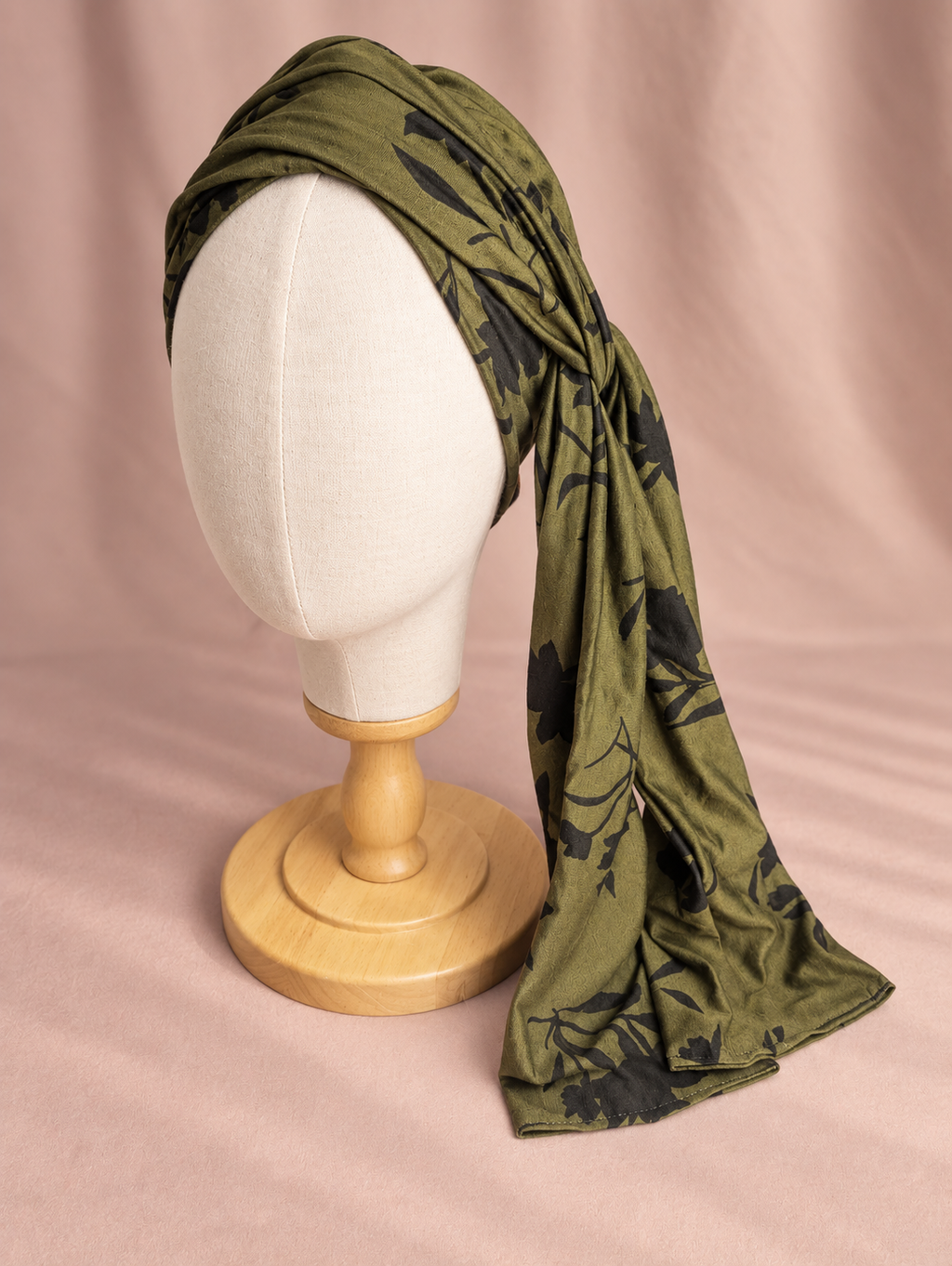 OLIVIA | Olive Botanical Pre-Tied Turban