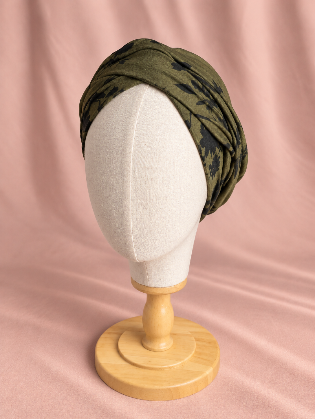 OLIVIA | Olive Botanical Pre-Tied Turban