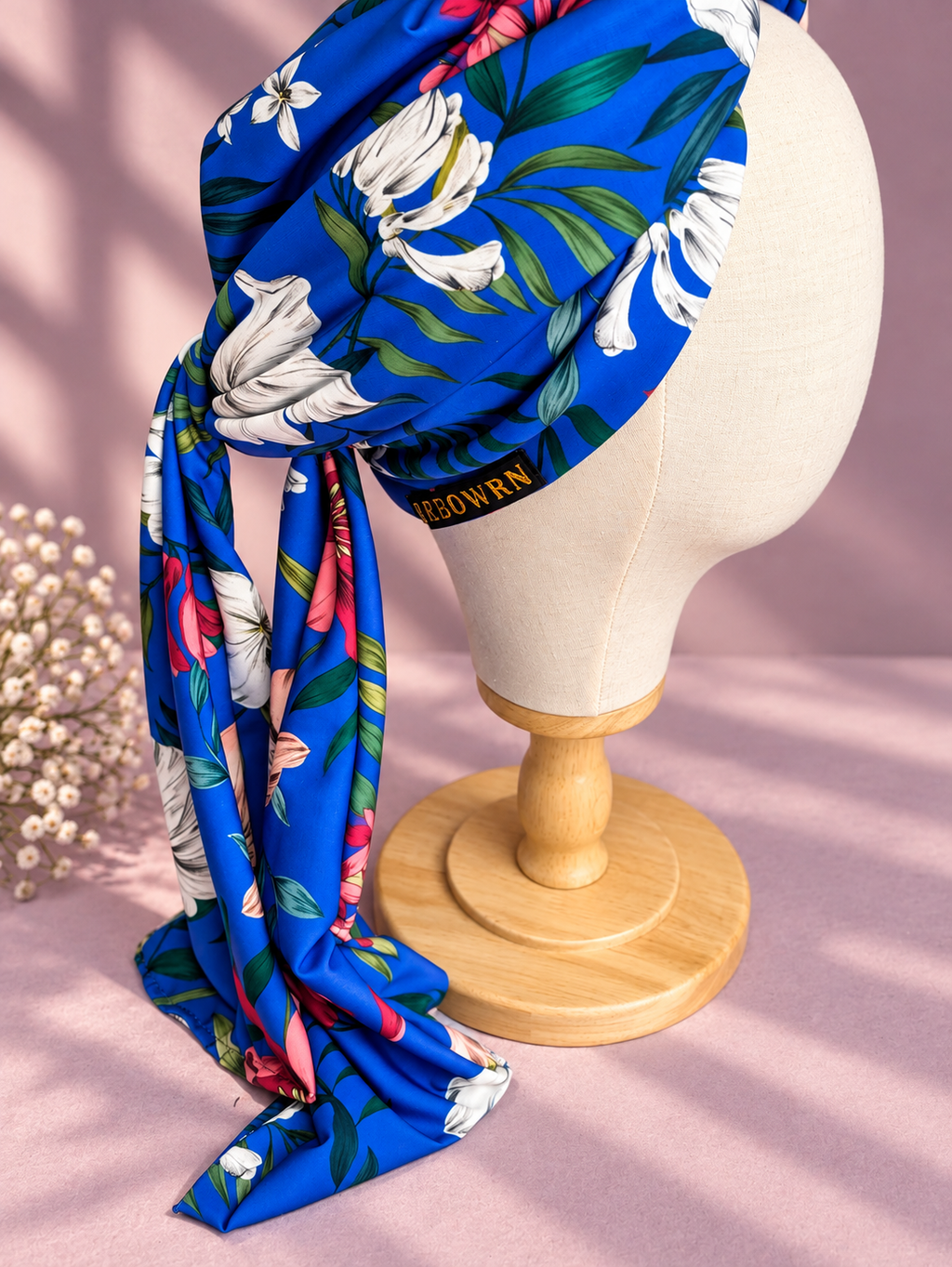 AZURA | Cobalt Floral Multiway Pre-Tied Turban