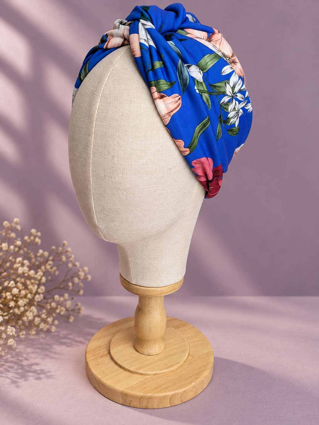 AZURA | Cobalt Floral Multiway Pre-Tied Turban