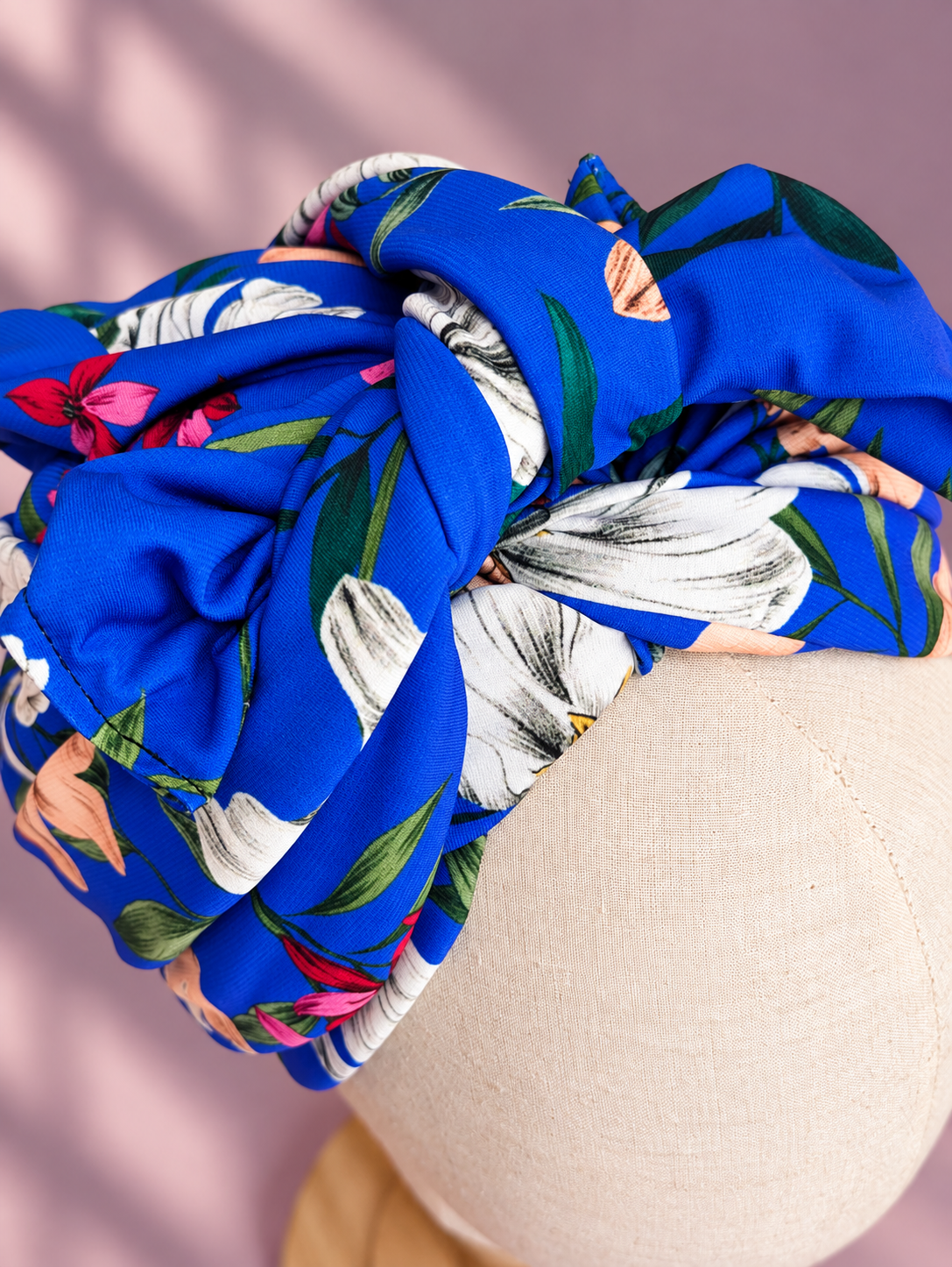 AZURA | Cobalt Floral Multiway Pre-Tied Turban
