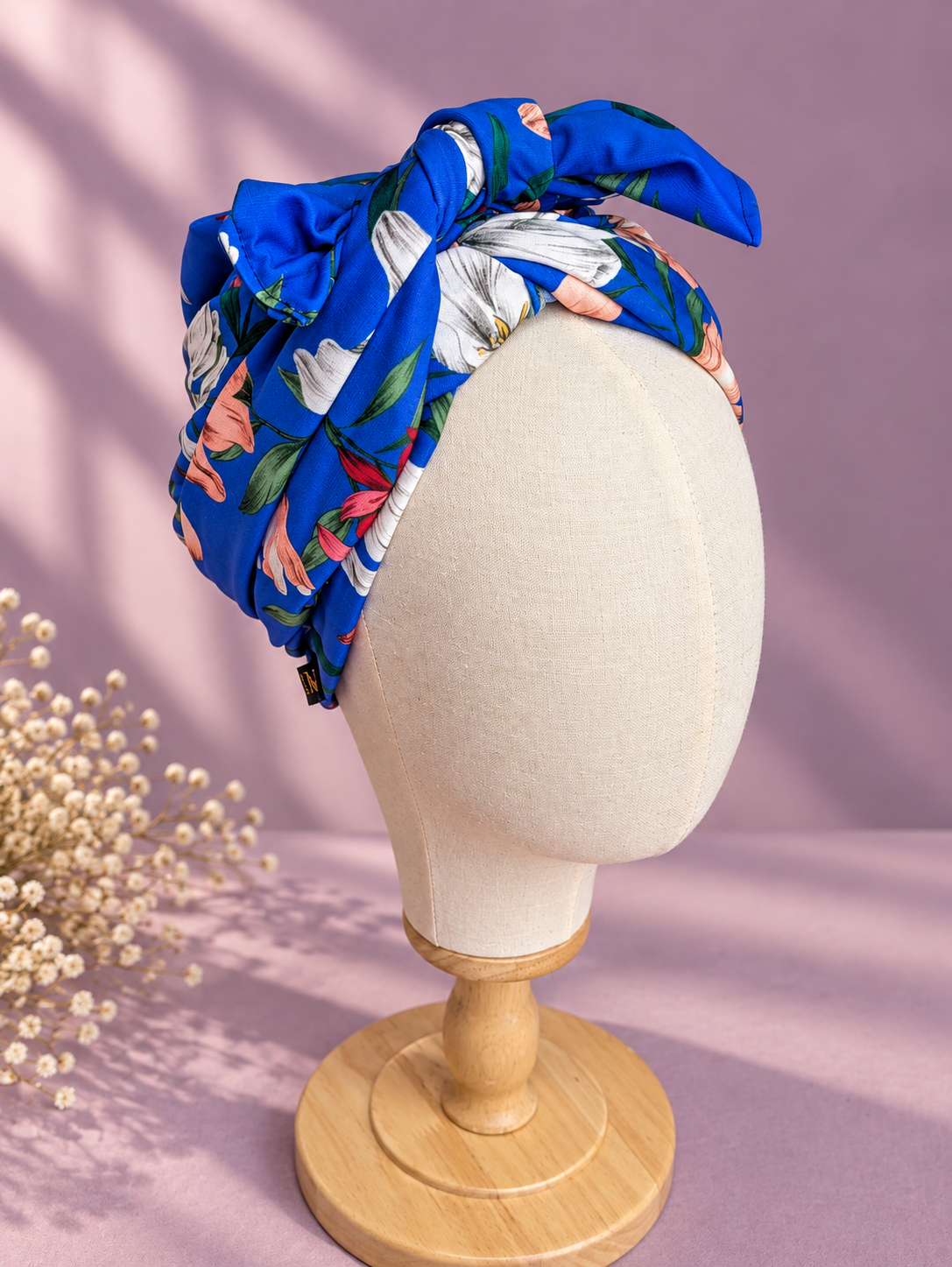AZURA | Cobalt Floral Multiway Pre-Tied Turban