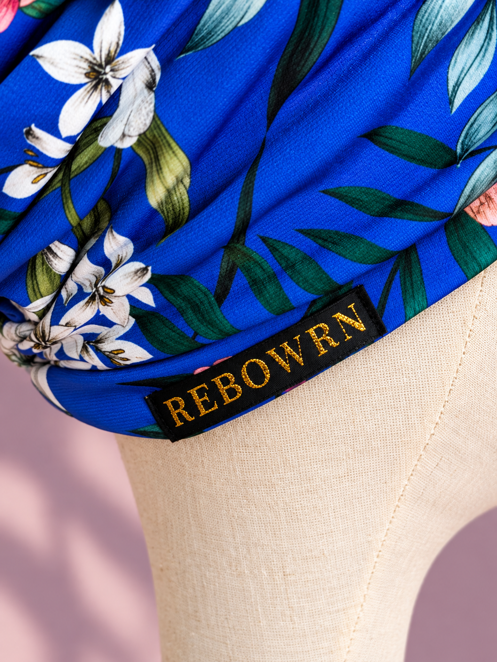 AZURA | Cobalt Floral Multiway Pre-Tied Turban
